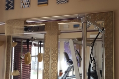 Mirrors in residential workout room