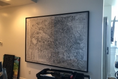 Antique Paris map in Cherry Creek North, Colorado