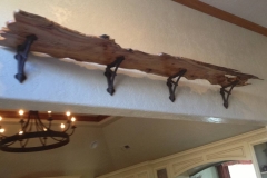 Wood slab shelf